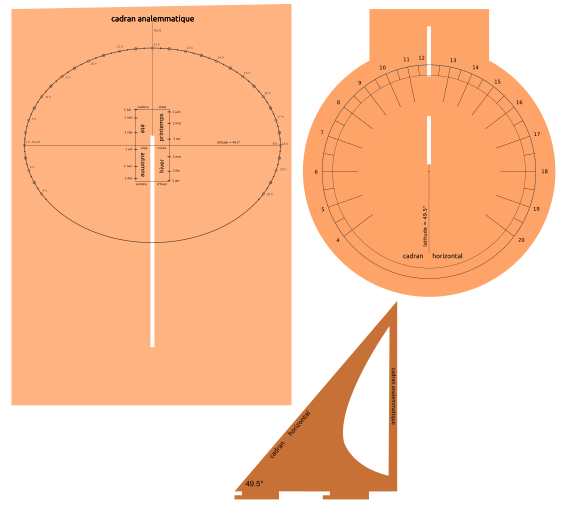 cadran double (analemmatique et horizontal)