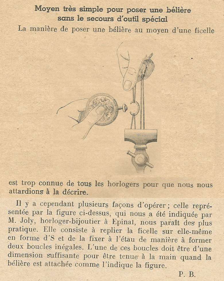 Recherche anneau attache montre à gousset Beliere